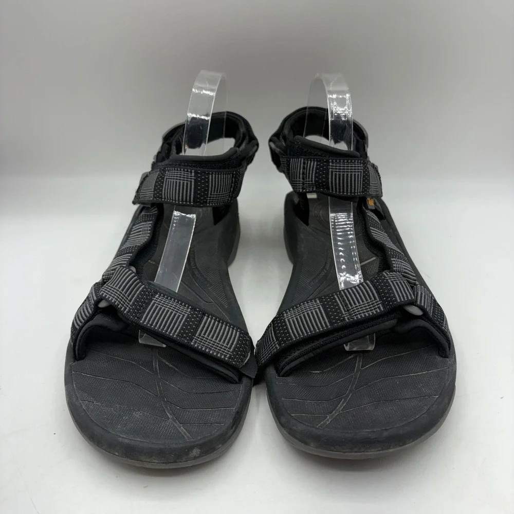 Teva Terra Fi‎ 4 Mens Hiking Sandals Black Grey Strappy Sport Shoes Size 11